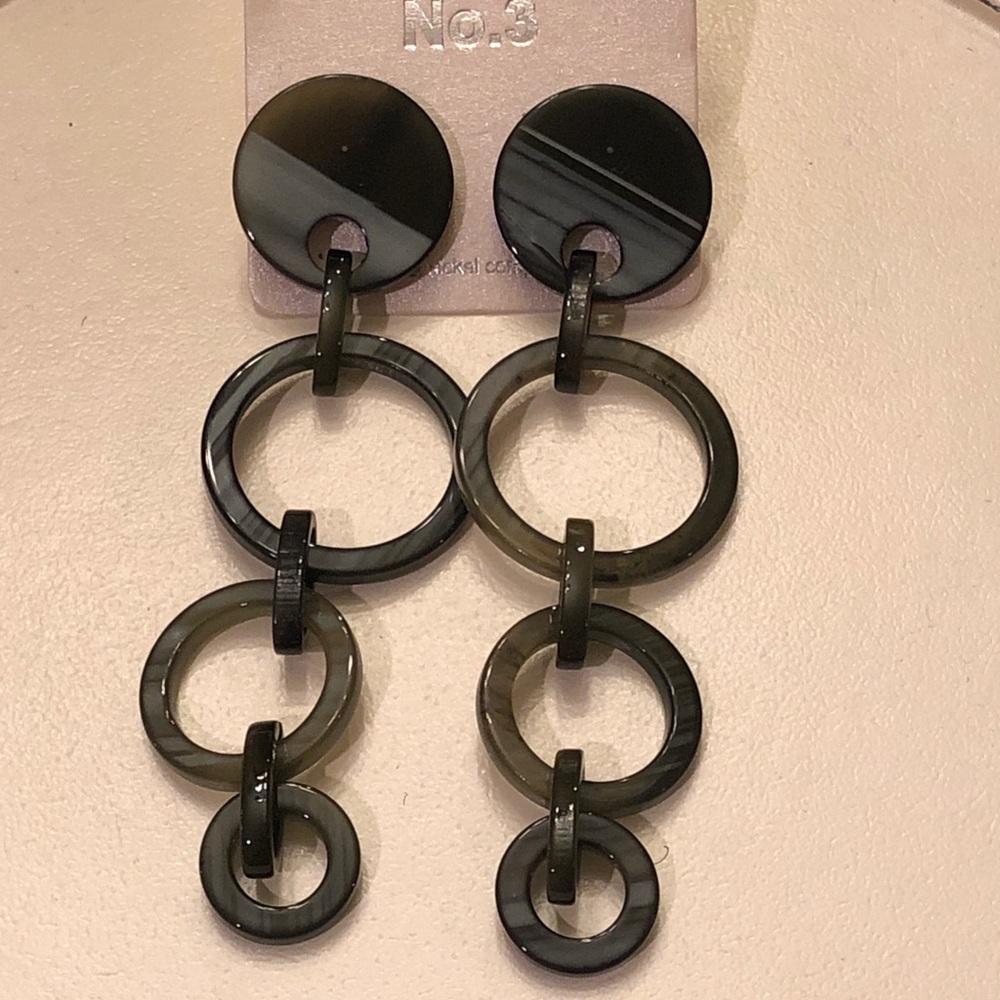 Boutique acrylic circle earrings